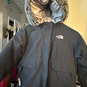 Girls Northface Hooded Down Jacket - XL